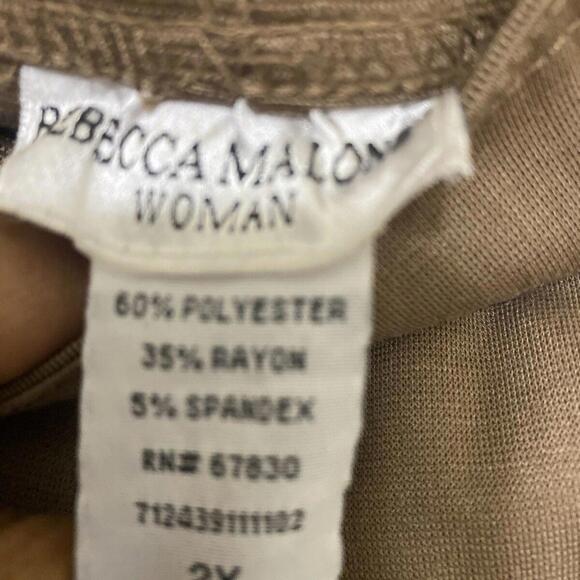 Rebeca Malone Women's Capri Size 2x Brown - Picture 4 of 7